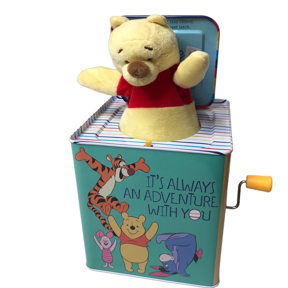 Jack in the Box Toy Disney Baby Time for a Little Something.  Winnie the Pooh.